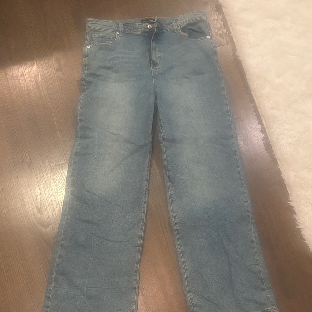 Fashion Nova Light Blue Straight Leg Jeans